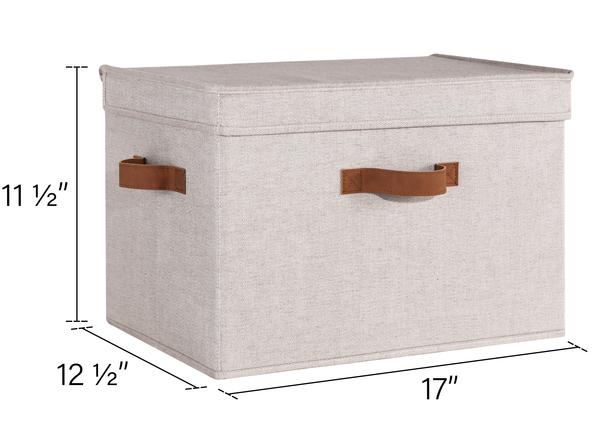 Fabric Storage Bins with Lid, 2-Pack