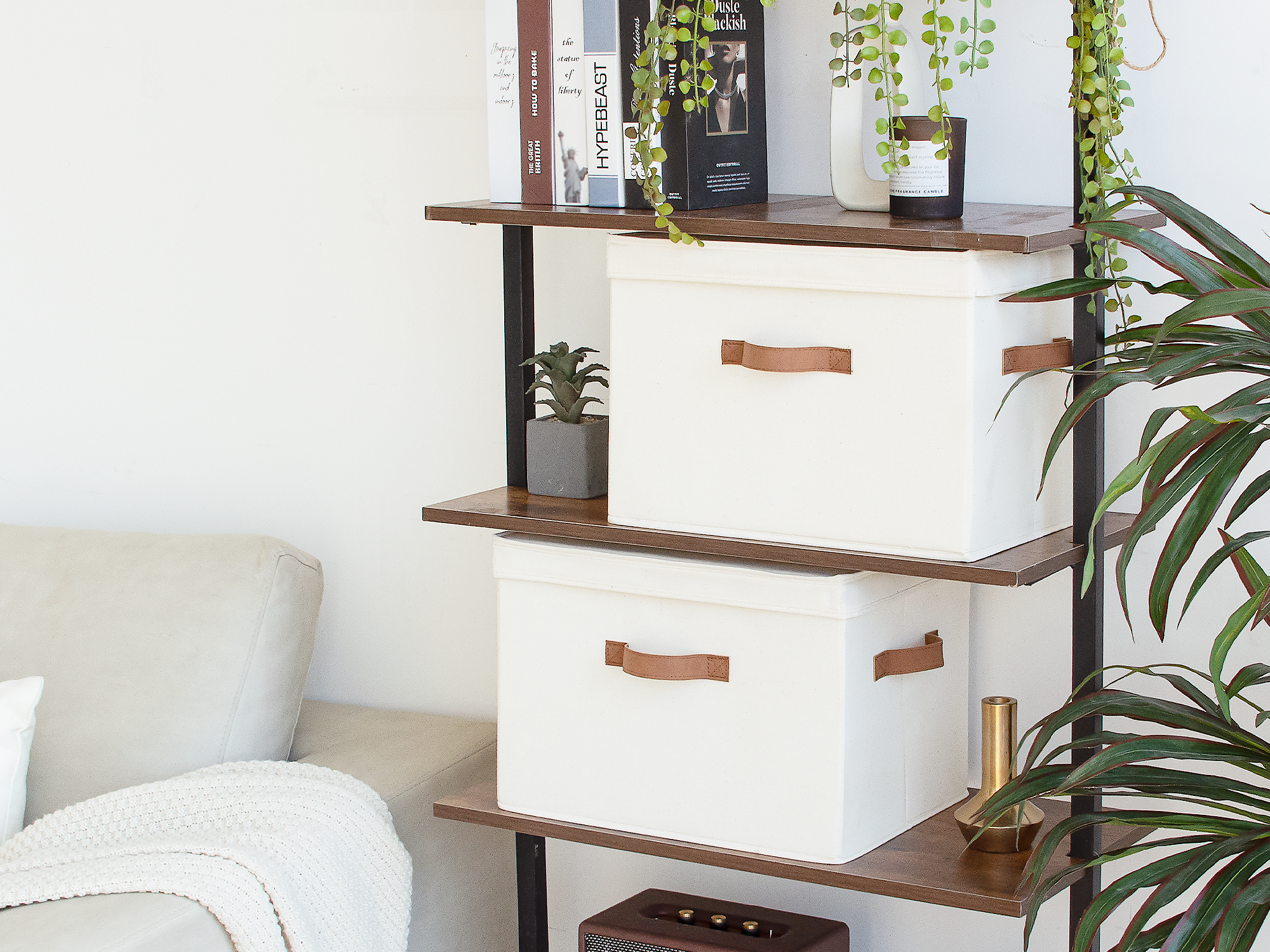 Fabric Storage Bins with Lid, 2-Pack