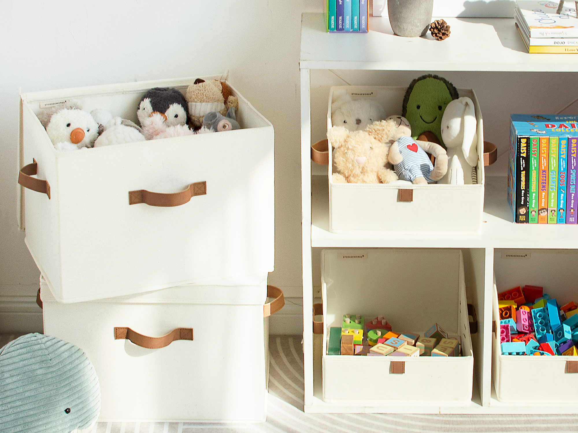 Fabric Storage Bins with Lid, 2-Pack