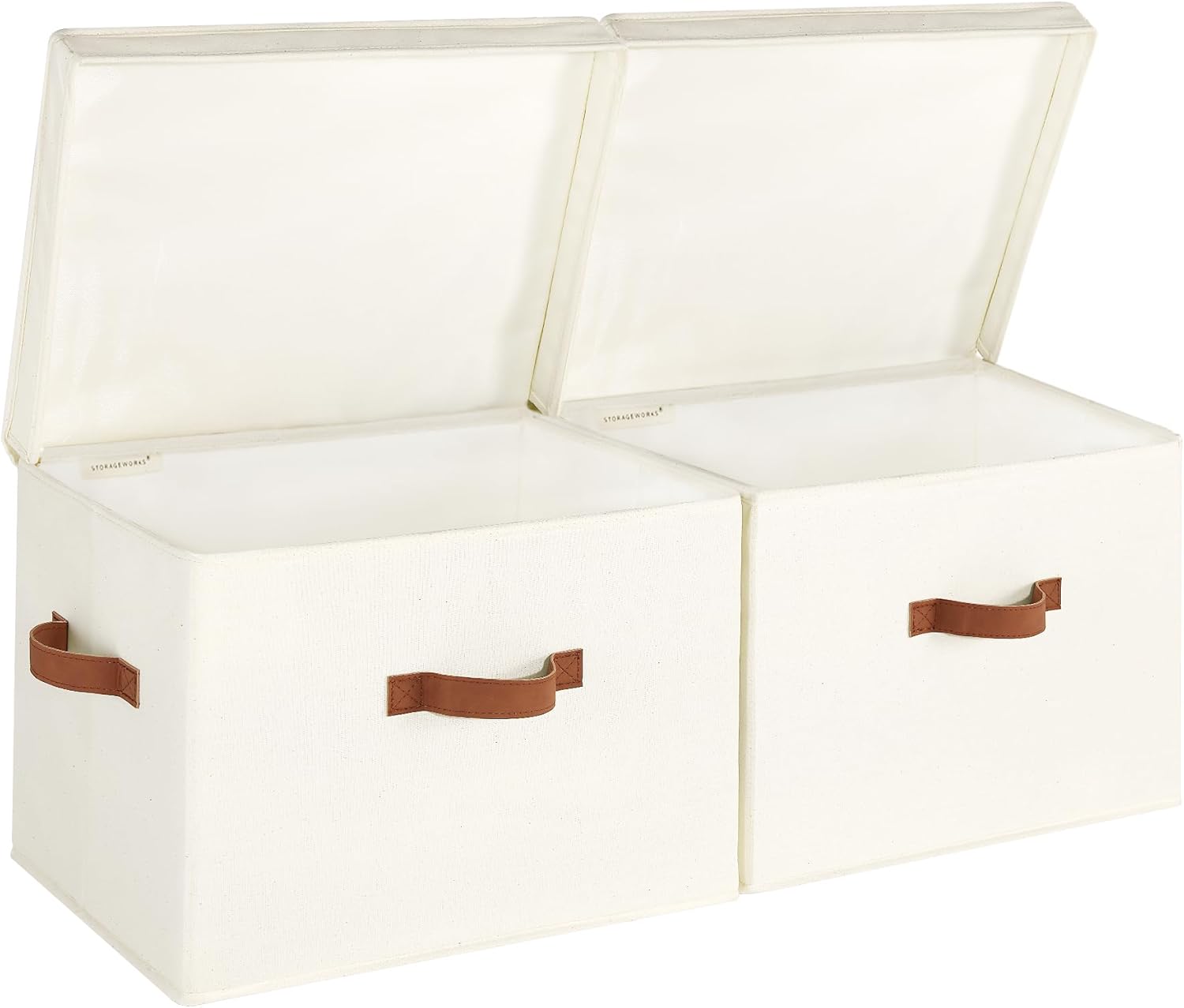 Fabric Storage Bins with Lid, 2-Pack