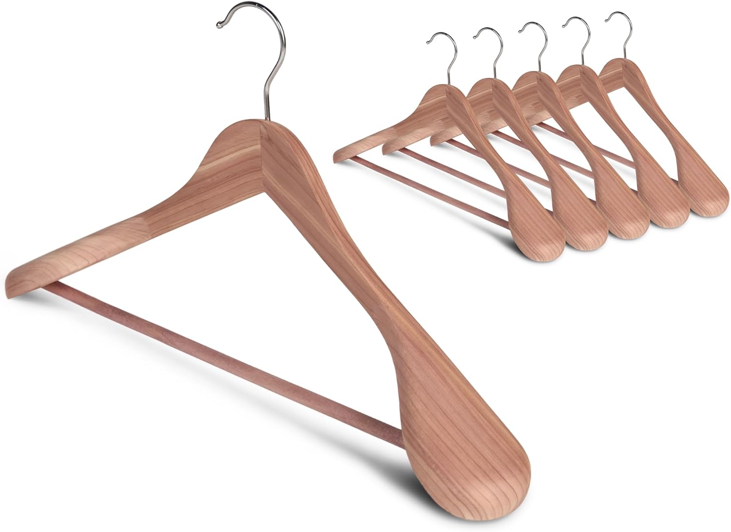 Extra Wide Shoulder Wood Coat Hanger for Coats, Shirts