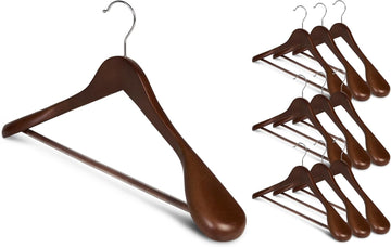 Extra Wide Shoulder Wood Coat Hanger for Coats, Shirts