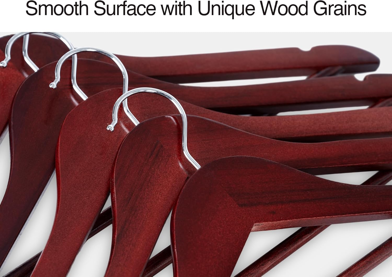 Wooden Hangers for Coats, Shirts, Jackets, Pants, Suits