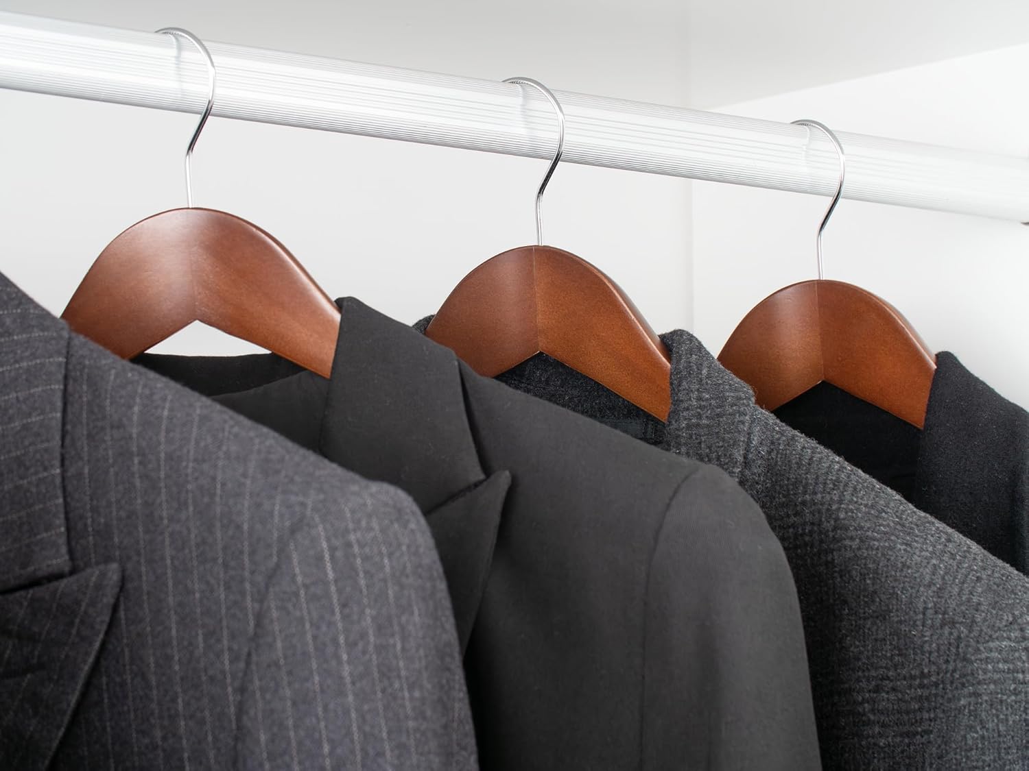 Extra Wide Shoulder Wood Coat Hanger for Coats, Shirts