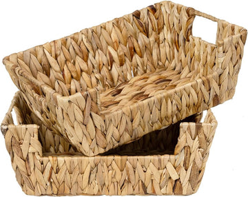 Wicker Pantry Baskets for Storage, 2 Pack