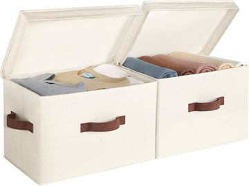 Fabric Storage Bins with Lid, 2-Pack