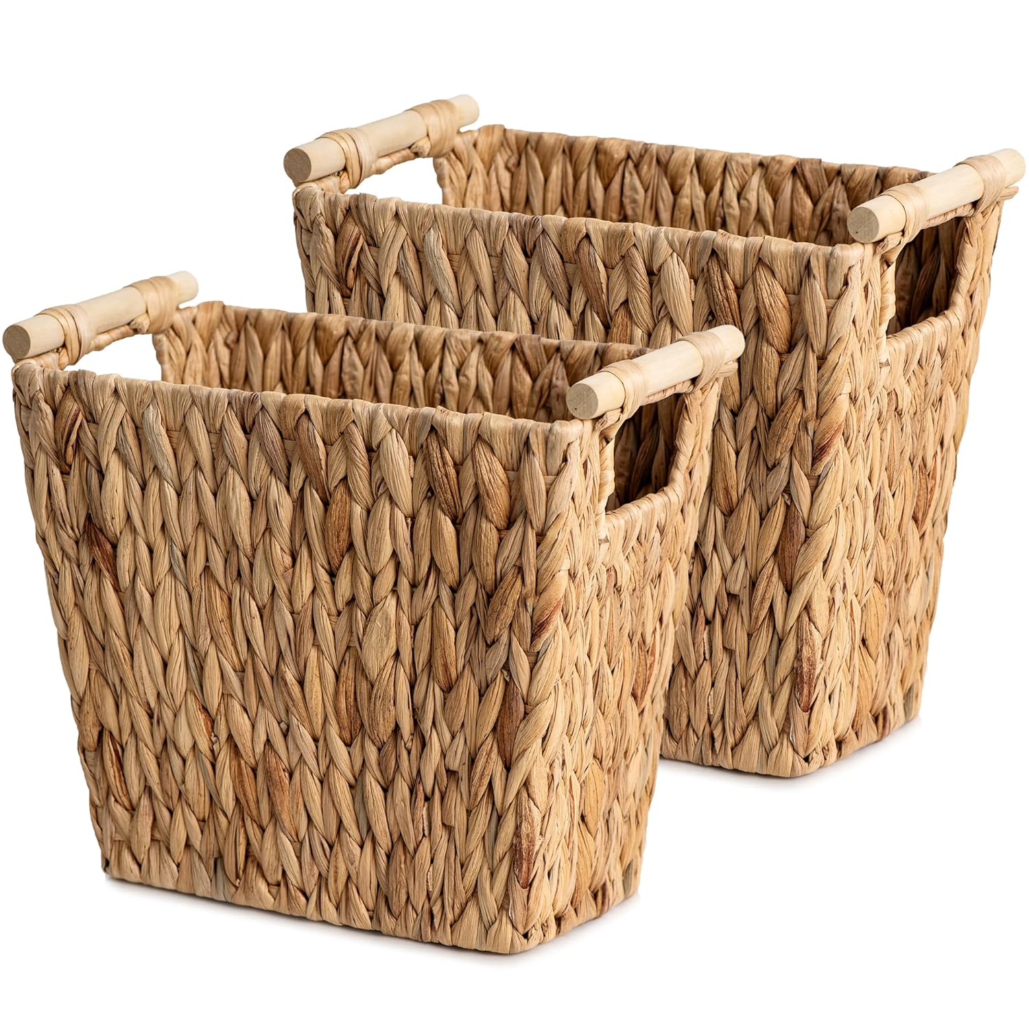 Waste Paper Baskets with Wooden Handles