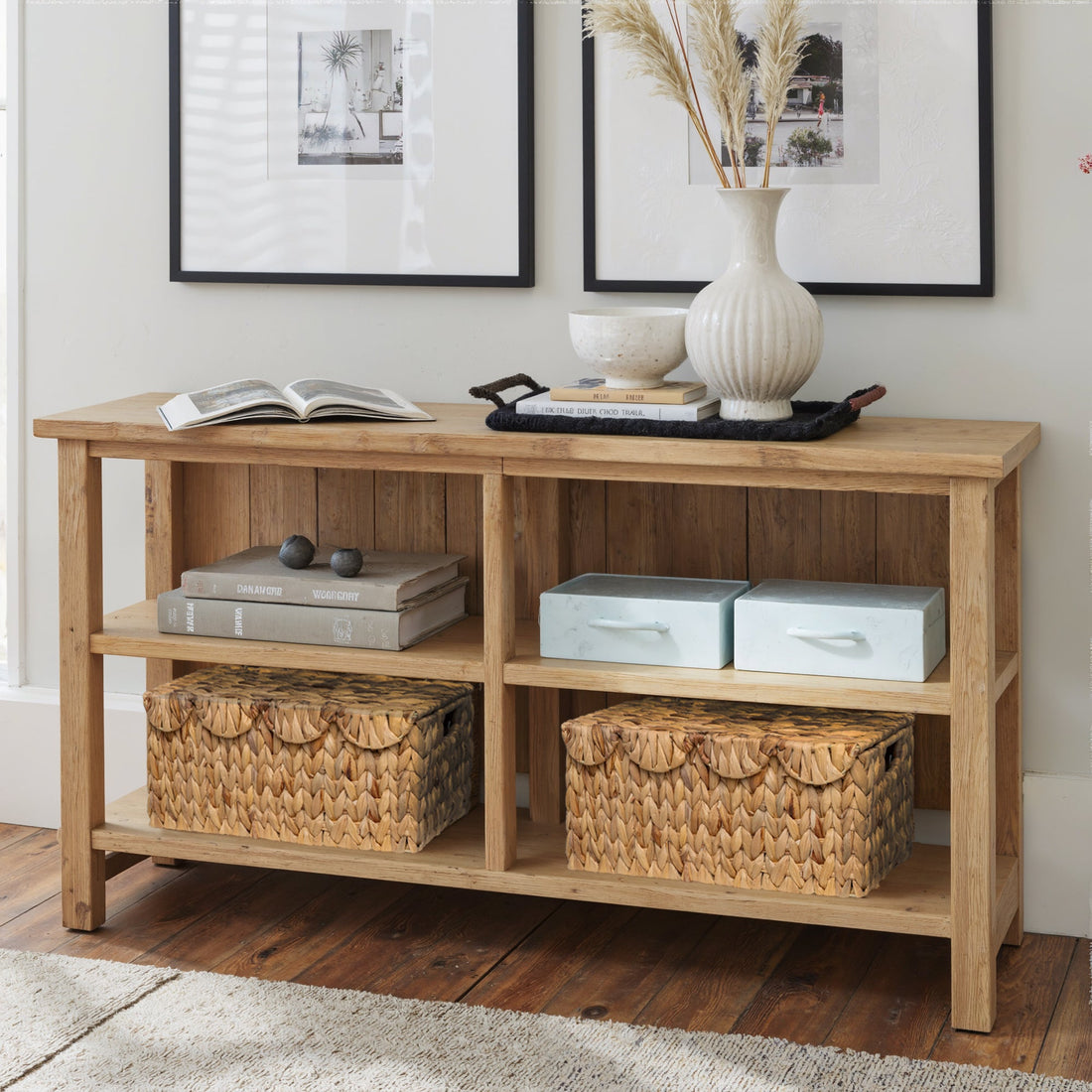 Scalloped Edge Wicker Basket with Lid