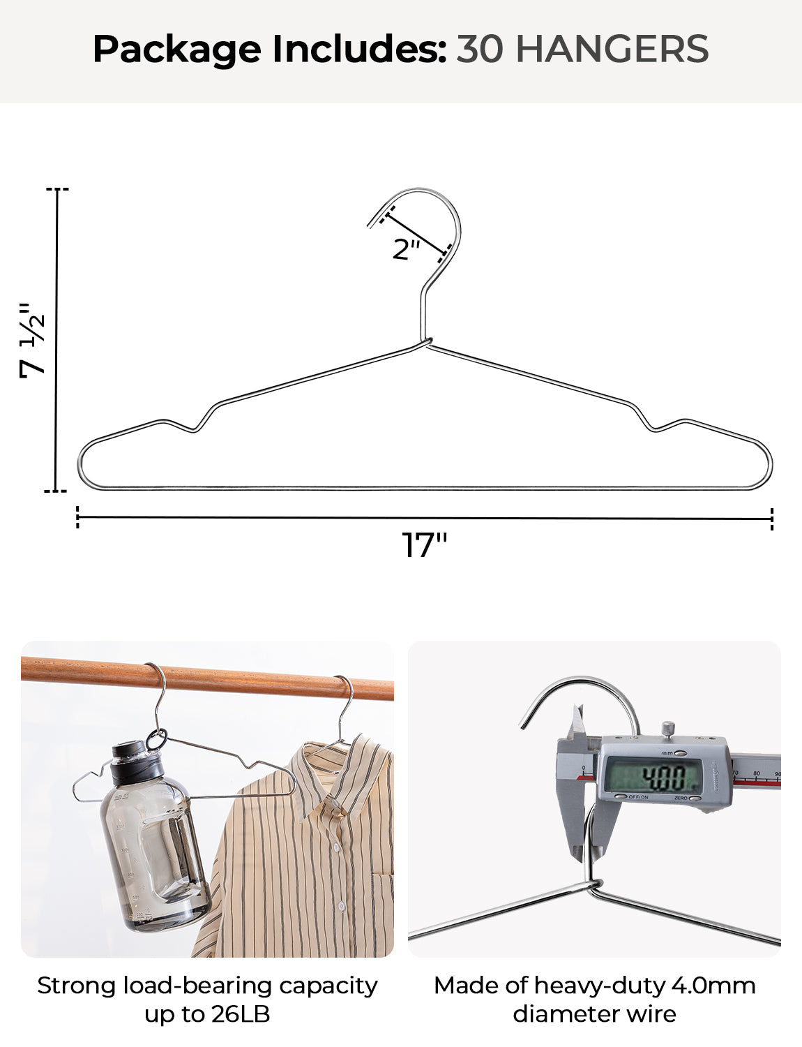 4mm Super Thick Wire Hangers