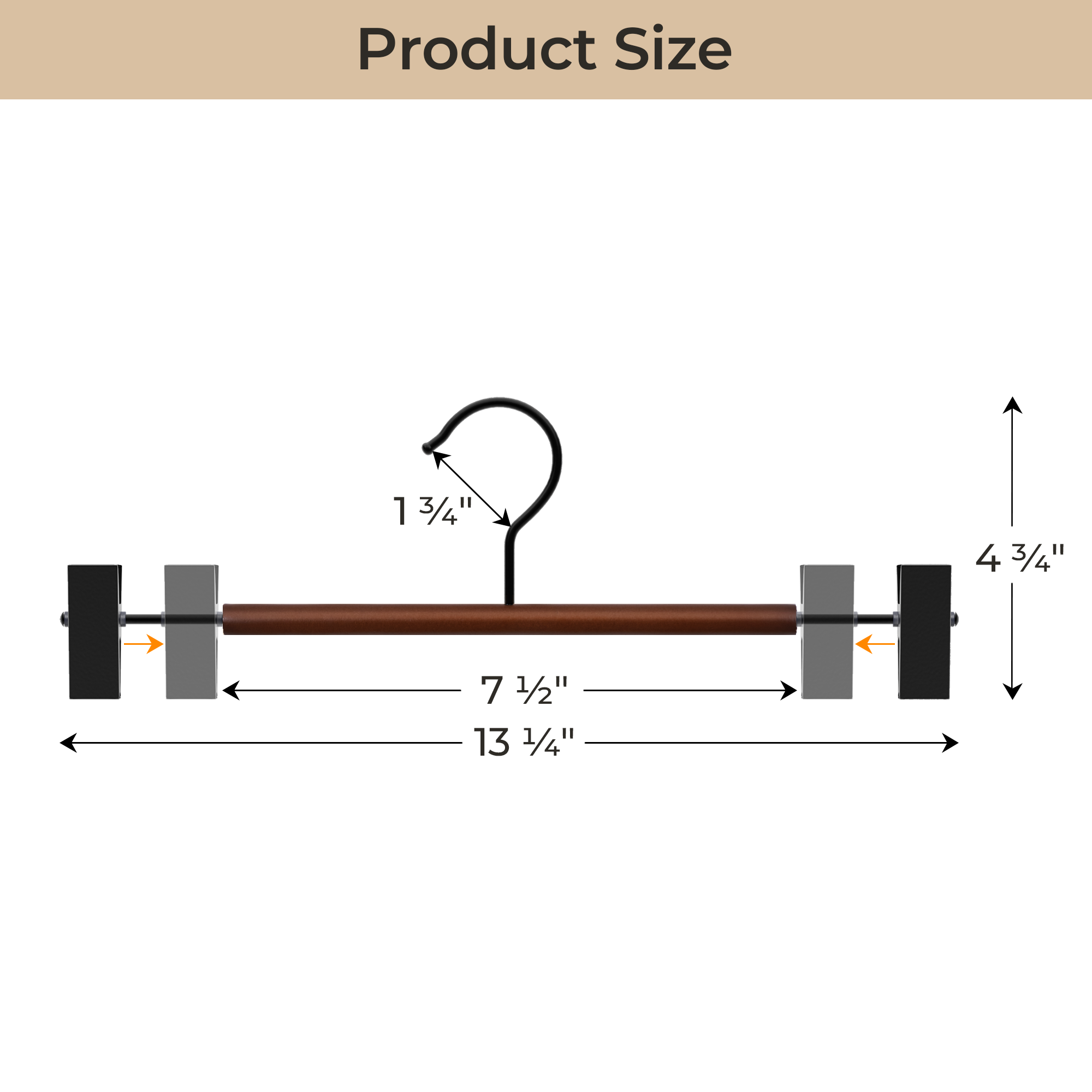 Pants Hangers with Clips, 10 Pack
