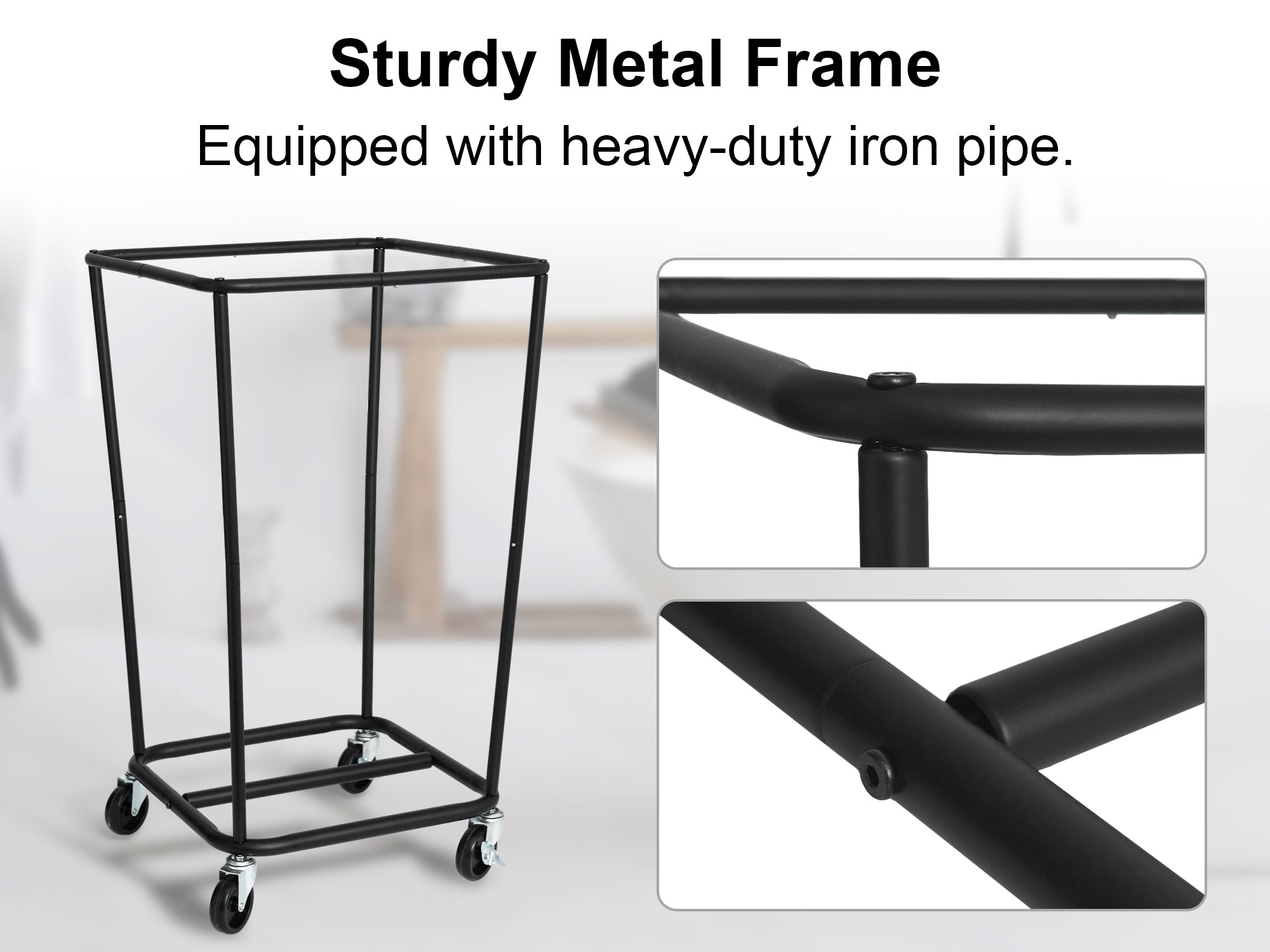 Laundry Basket with Wheels, 1 Pack