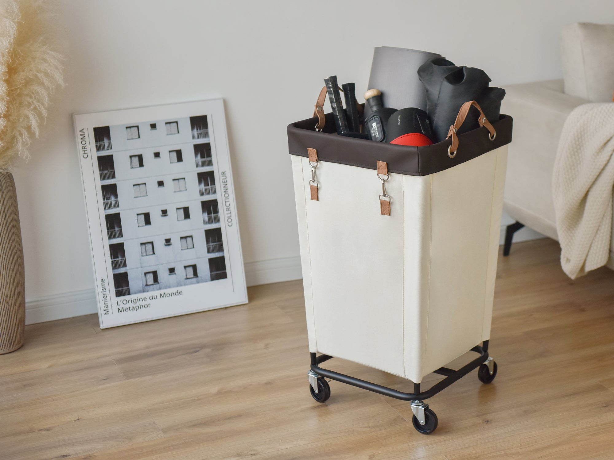 Laundry Basket with Wheels, 1 Pack