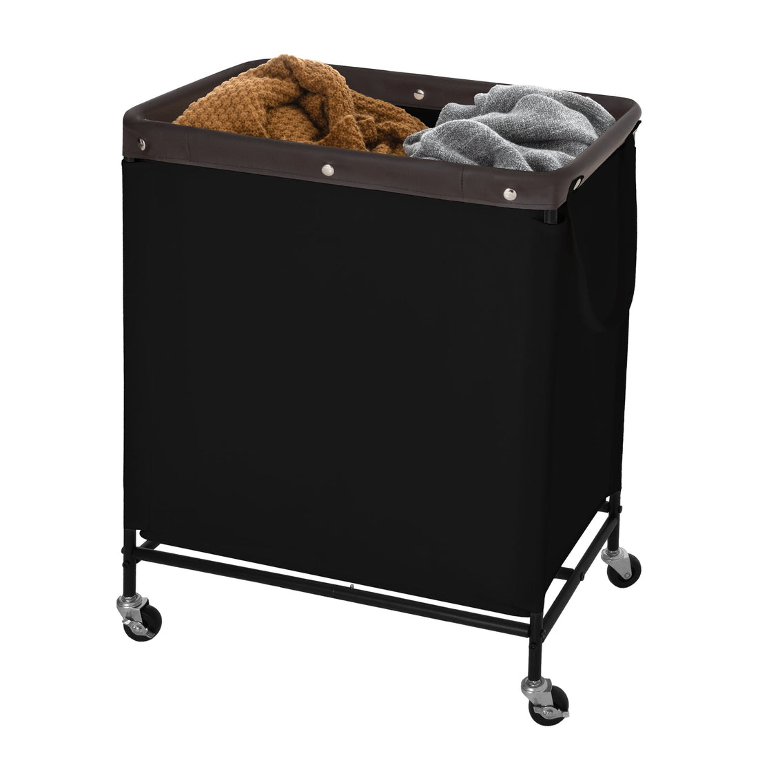 Laundry Hamper with Wheels, Metal Frame Laundry Hamper