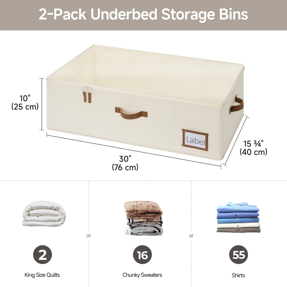 10'' Underbed Storage Containers with Lid