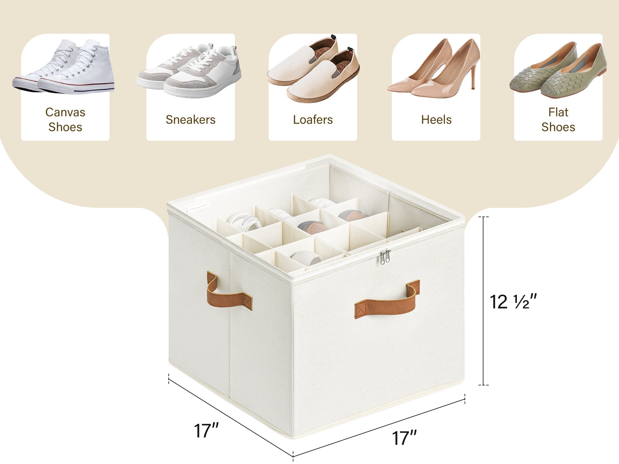 Shoe Organizer for Closet, Fits up to 16 Pairs, 1 Pack