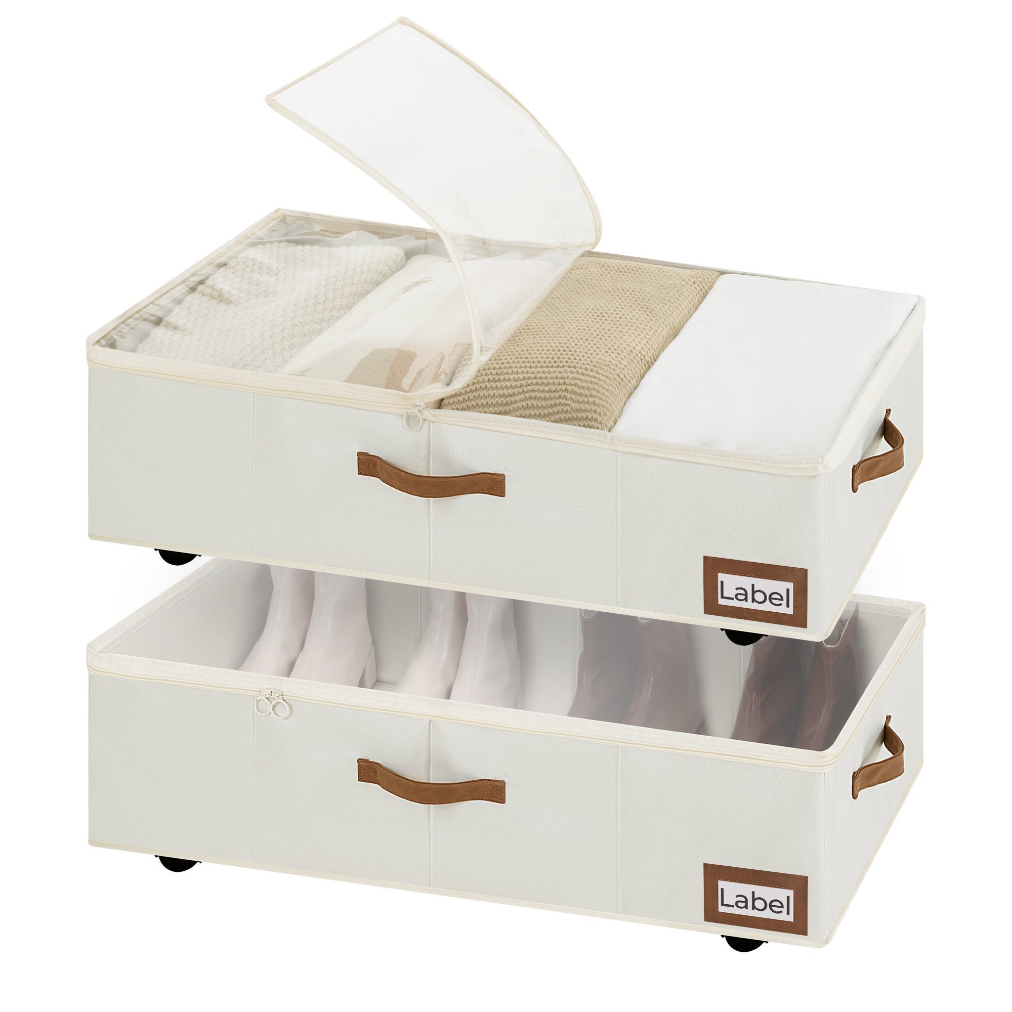 Under Bed Storage with Removable Wheels