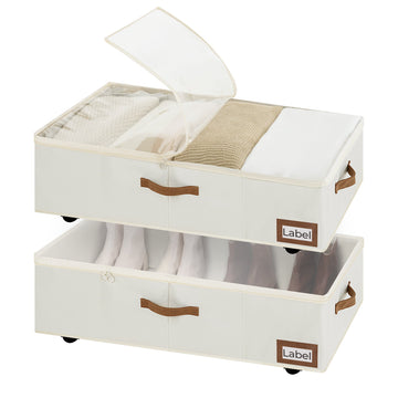 Under Bed Storage with Removable Wheels