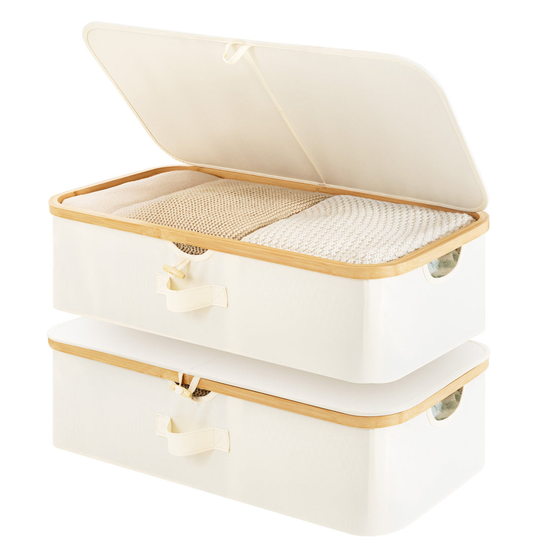 Underbed Storage Box with Bamboo Frame